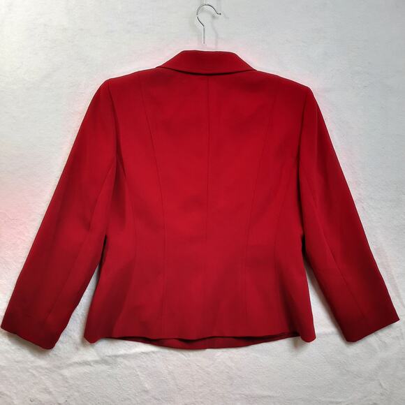 Evan-Picone 2 Piece Suit Blazer & Skirt Red Size 8P Work Career Professional - Picture 5 of 16